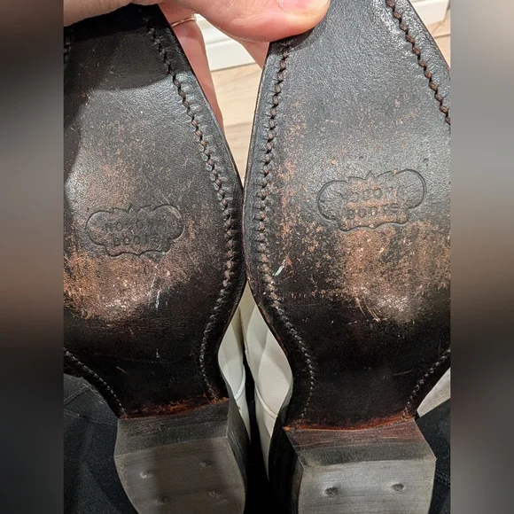 🤠 Vintage Nocona White Leather Cowboy Boots – Made in USA (Women’s 5B) - Picture 10 of 13
